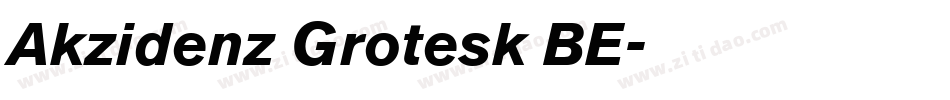Akzidenz Grotesk BE字体转换